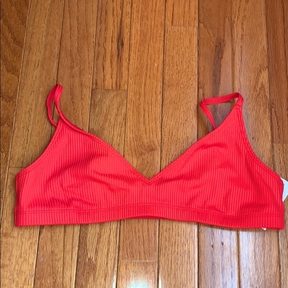 PACSUN LA Hearts Red V Neck Bikini Top
